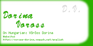 dorina voross business card