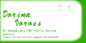 dorina voross business card